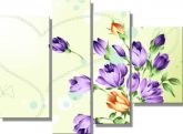 Quadro decorativo abstrato flores